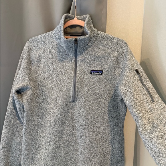 Patagonia Birch White Quarter Zip Pullover with Logo - Picture 3 of 4